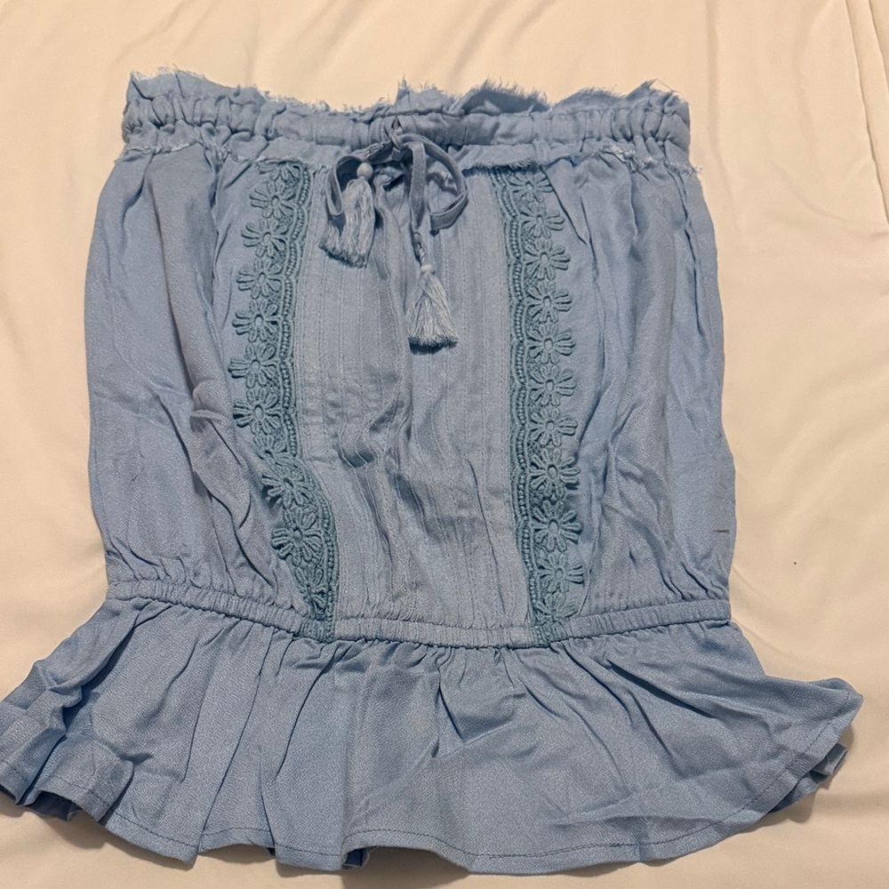 Blue Ruffled Women's Skirt